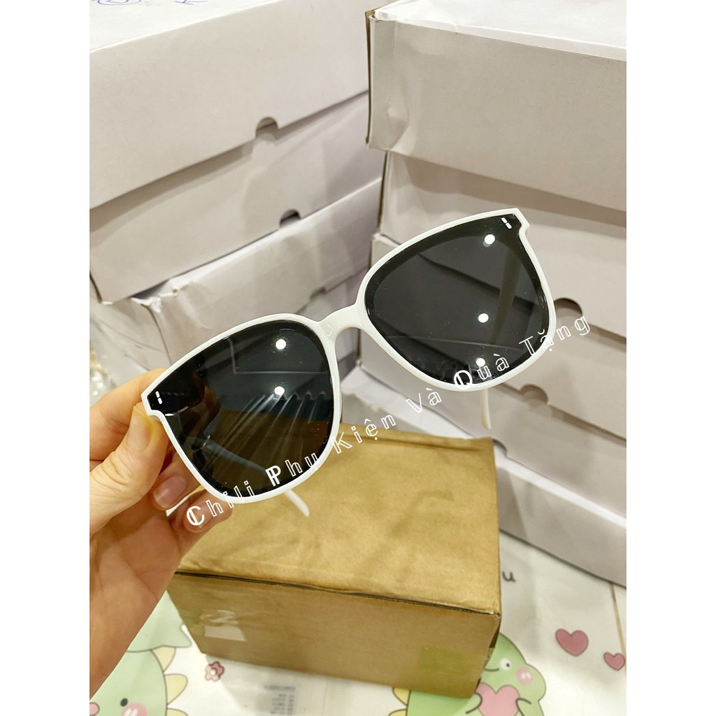K10 - Kính mát nam nữ, mắt kiếng râm thời trang chống nắng du lịch màu trắng 2 gạch dọc | BigBuy360 - bigbuy360.vn