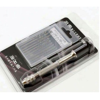 Bộ khoan mini cầm tay kèm 10 mũi khoan chuyên dùng khoan kích ki cho Lan