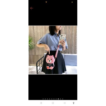 Túi gấu brown silicon