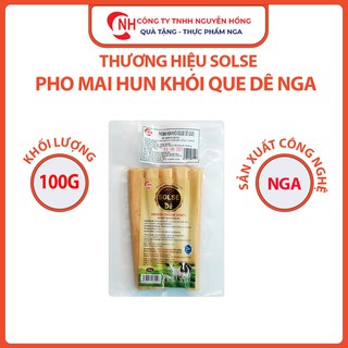 Phô mai que xông khói solse dê 100g, phô mai que hun khói đồ nga nguyễn hồng