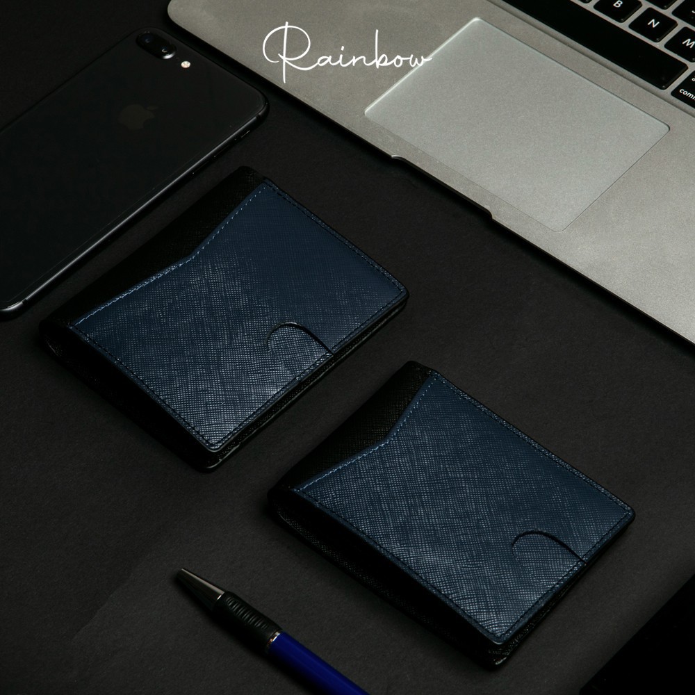 Ví nam da bò Ý dập vân Saffiano đẳng cấp Rainbow W007 - Siêu nhỏ gọn, bền bỉ, bảo hành 3 năm | BigBuy360 - bigbuy360.vn