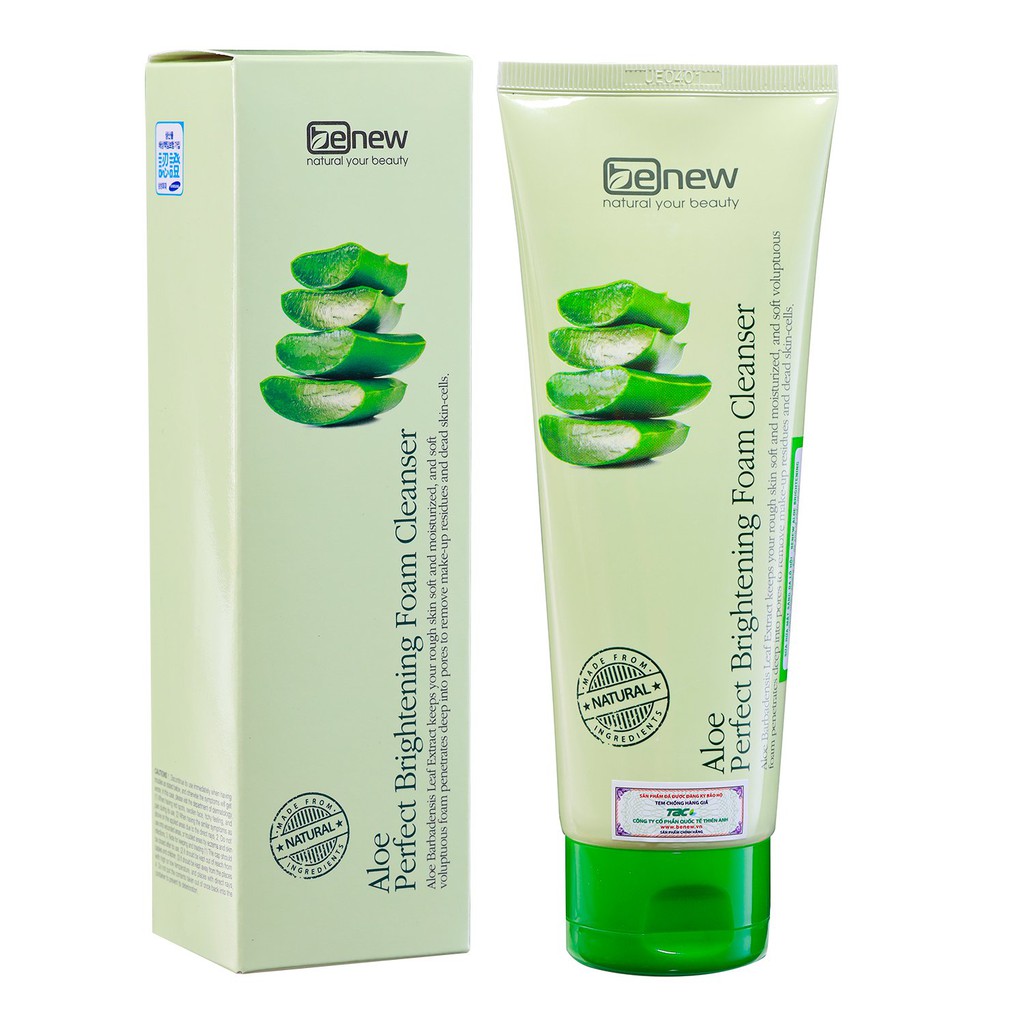 Sữa rửa mặt lô hội trắng da, xoá mụn thâm Benew Aloe Brightening Hàn quốc 160ml/ Hộp- HƯƠNG NGẪU NHIÊN