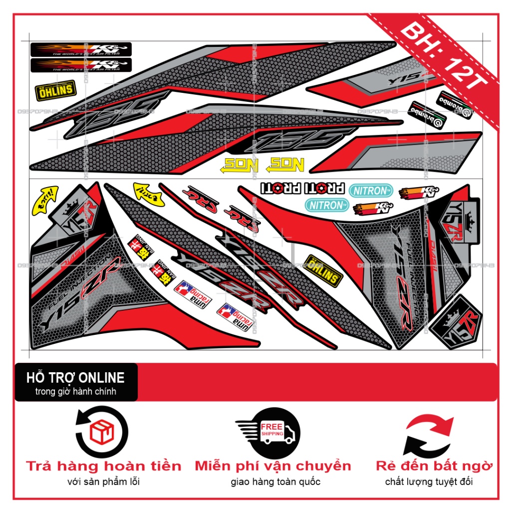 TEM RỜI EX 2011 Y15ZR -- SHIN DECAL 2