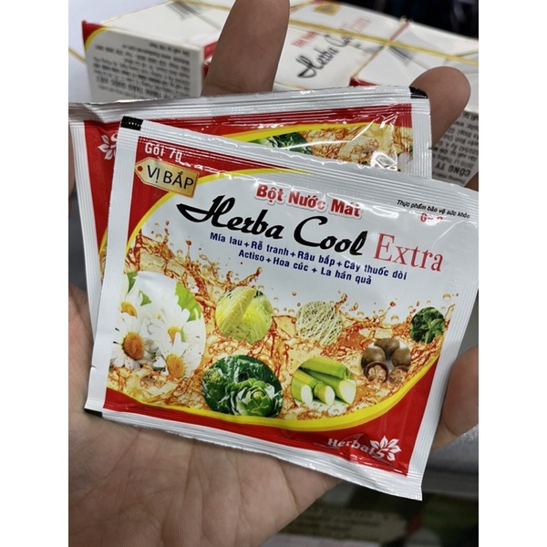 BỘT NƯỚC MÁT HERBA COOL HƯƠNG VỊ  ĐƯỢC LẤY TỪ CÁC LOẠI LÁ CÂY THIÊN NHIÊNO