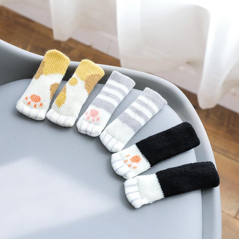 Bộ 4 miếng bọc chân bàn, ghế hình chân mèo siêu đáng yêu, chống trơn trượt Eotiay | BigBuy360 - bigbuy360.vn