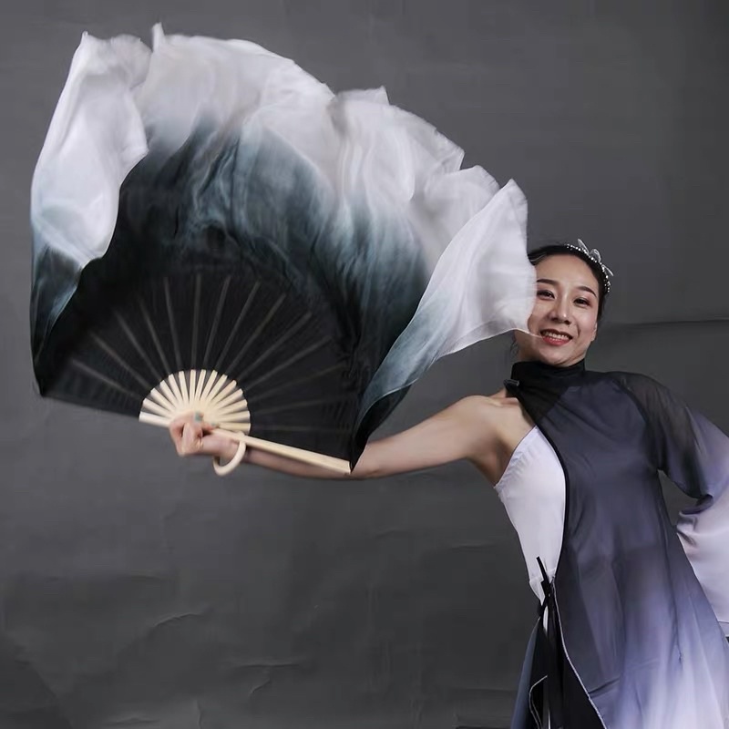 quạt múa lụa cao cấp hàng oder