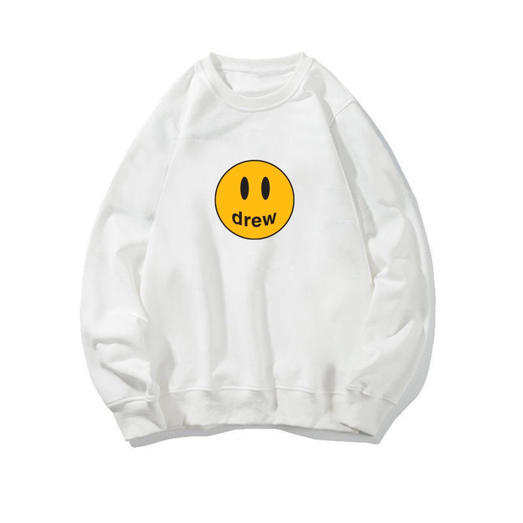 Áo hoodie basic DREW đen trắng  dáng unisex (N86)