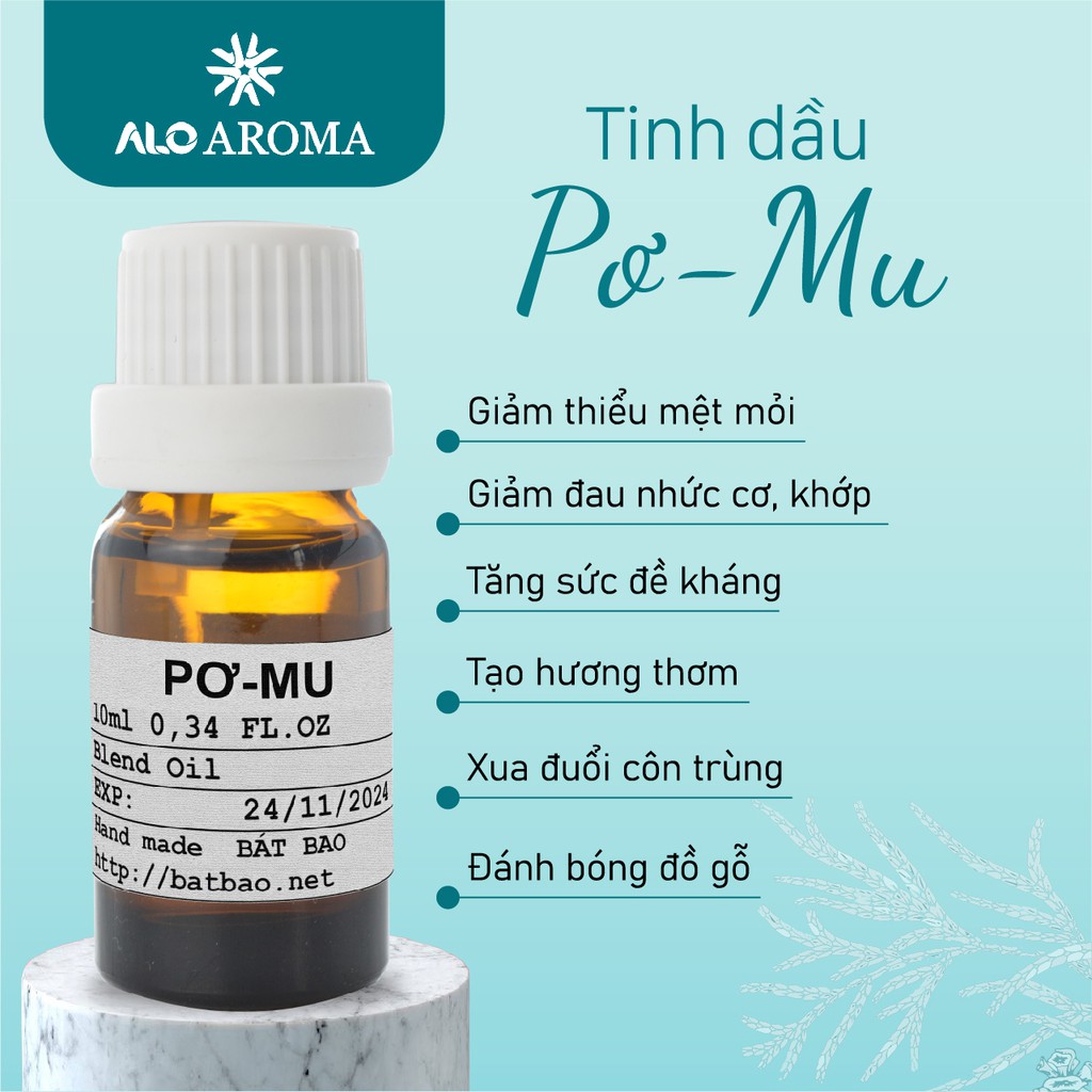 Tinh Dầu Pơ-Mu Thiên Nhiên đánh bóng đồ gỗ, xua đuổi côn trùng Fokienia Essential Oil AloAroma