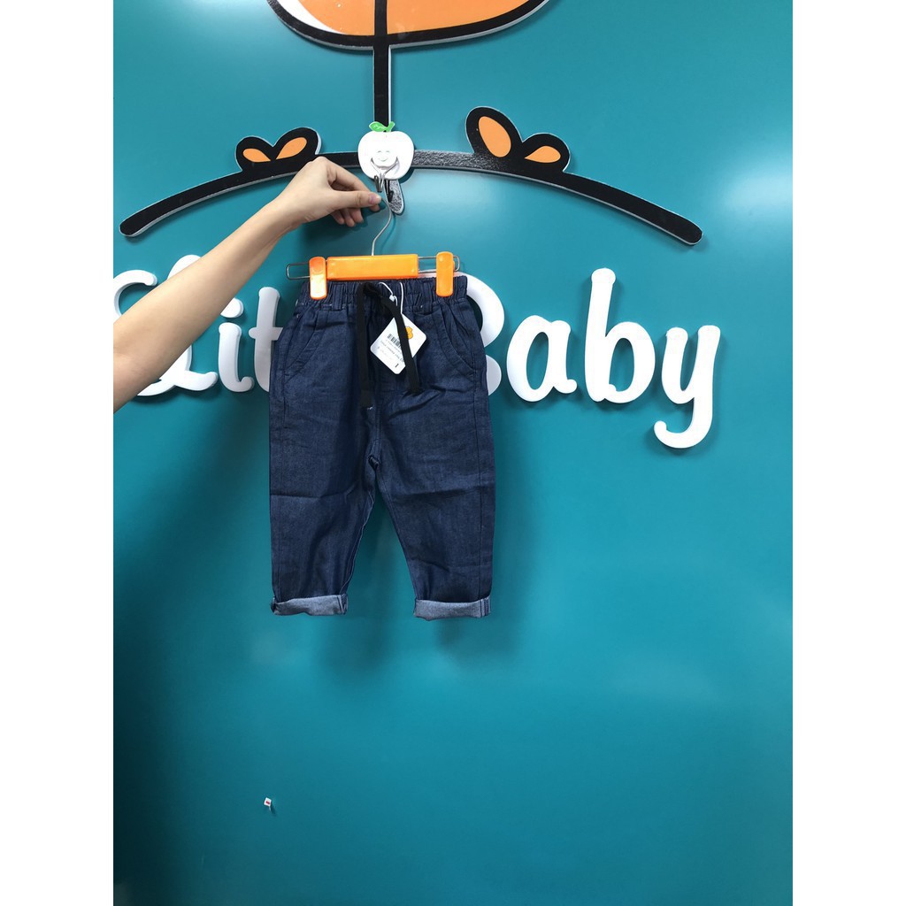 Quần bò dài thu đông mỏng, chun bụng, dáng suông, túi sau bé trai size 1-14T, cho bạn từ 12-40kg. Chất bò siêu đẹp
