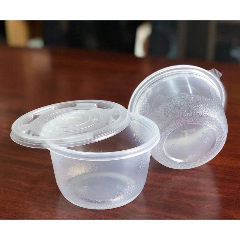 Combo 25 bát nhựa 1000ml có nắp đựng cháo, canh, phở