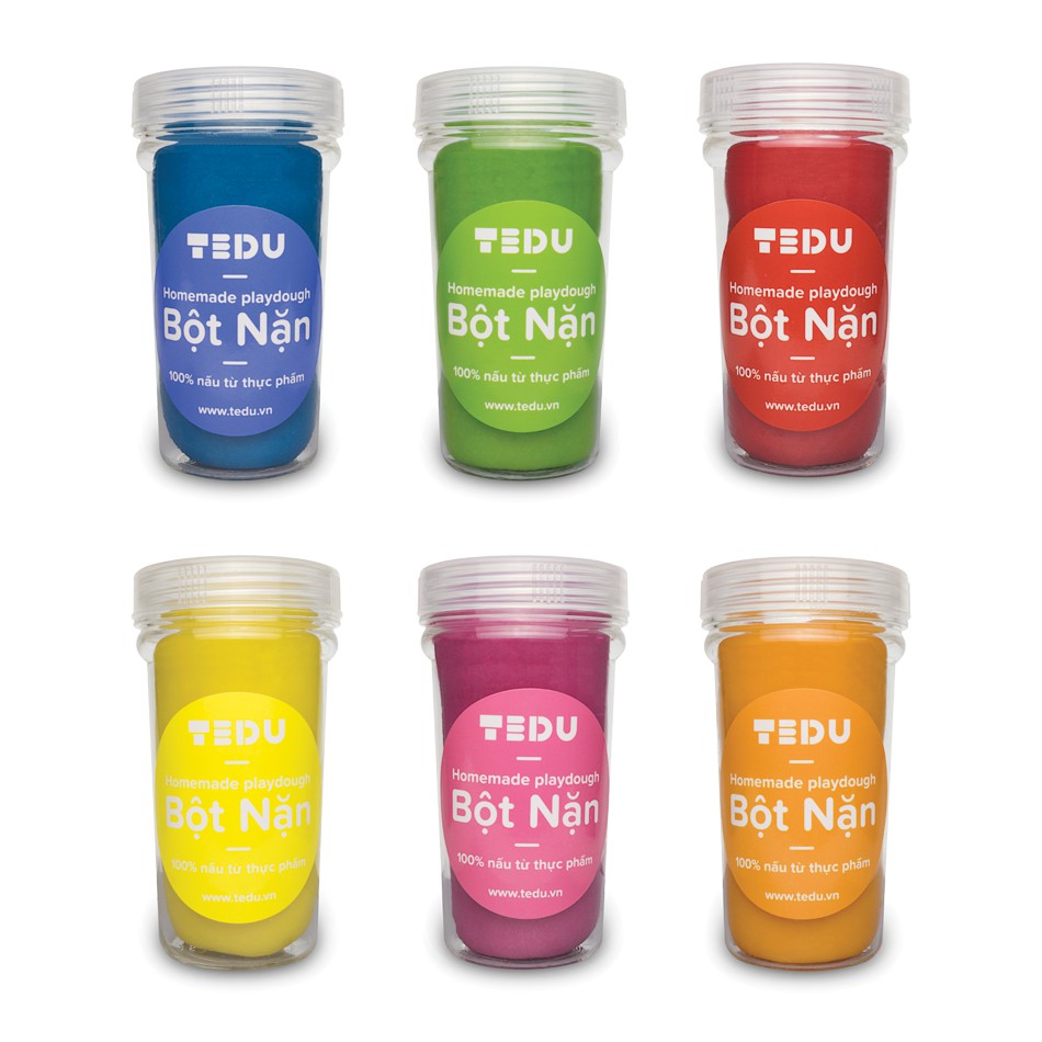 Đất Nặn Bột Nặn An Toàn TEDU Set 6 Màu