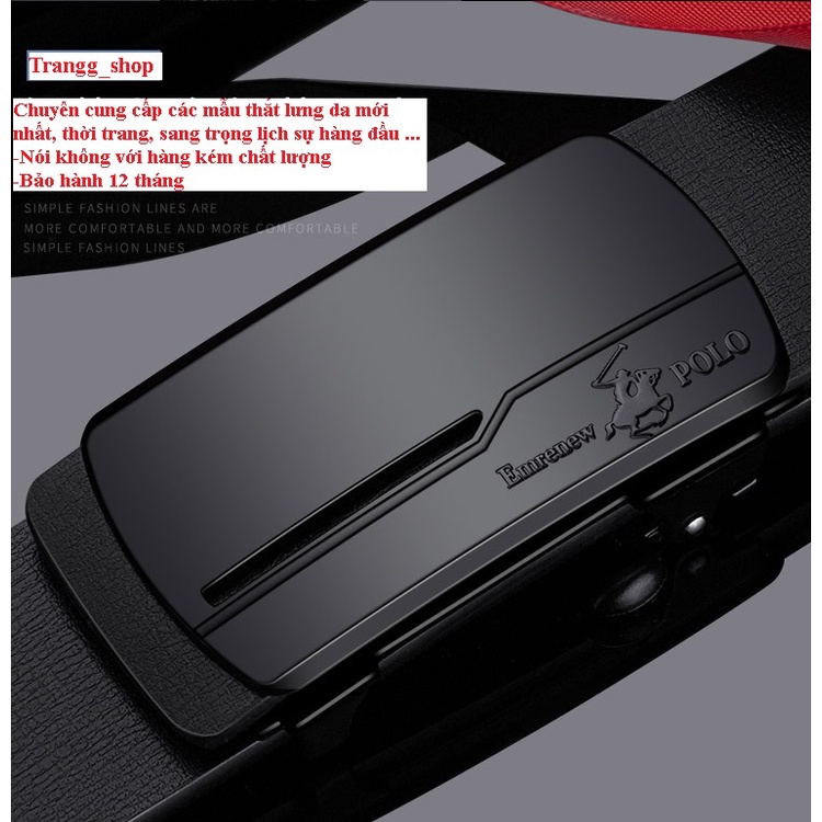 Thắt Lưng Nam Da Bò Cao Cấp Emrenew Polo 2 Lớp Full Hộp Đựng Mặt Khóa Hợp Kim