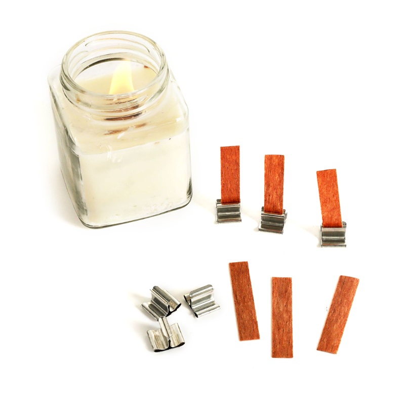 Bộ 50 Đế Kẹp Cố Định Dây Bấc Đèn Cầy Bằng Sắt Tiện Dụng DIY