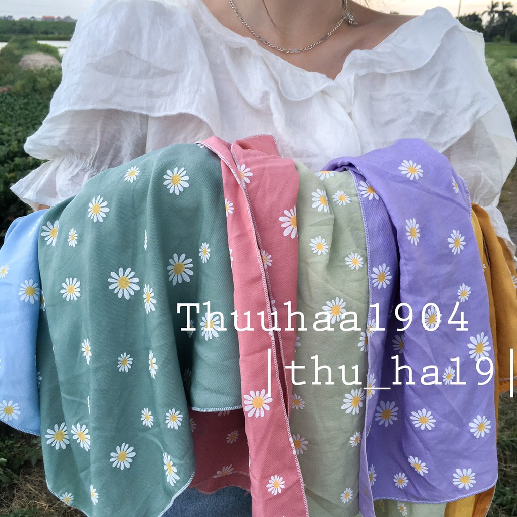 Khăn BANDANA/ Khăn TURBAN hoa cúc nhiều màu