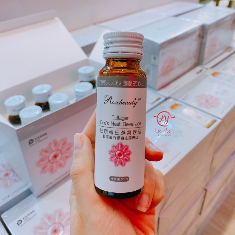 Nước Uống Collagen Yến Trắng Da Rose Beauty -1 Hộp 8 Chai