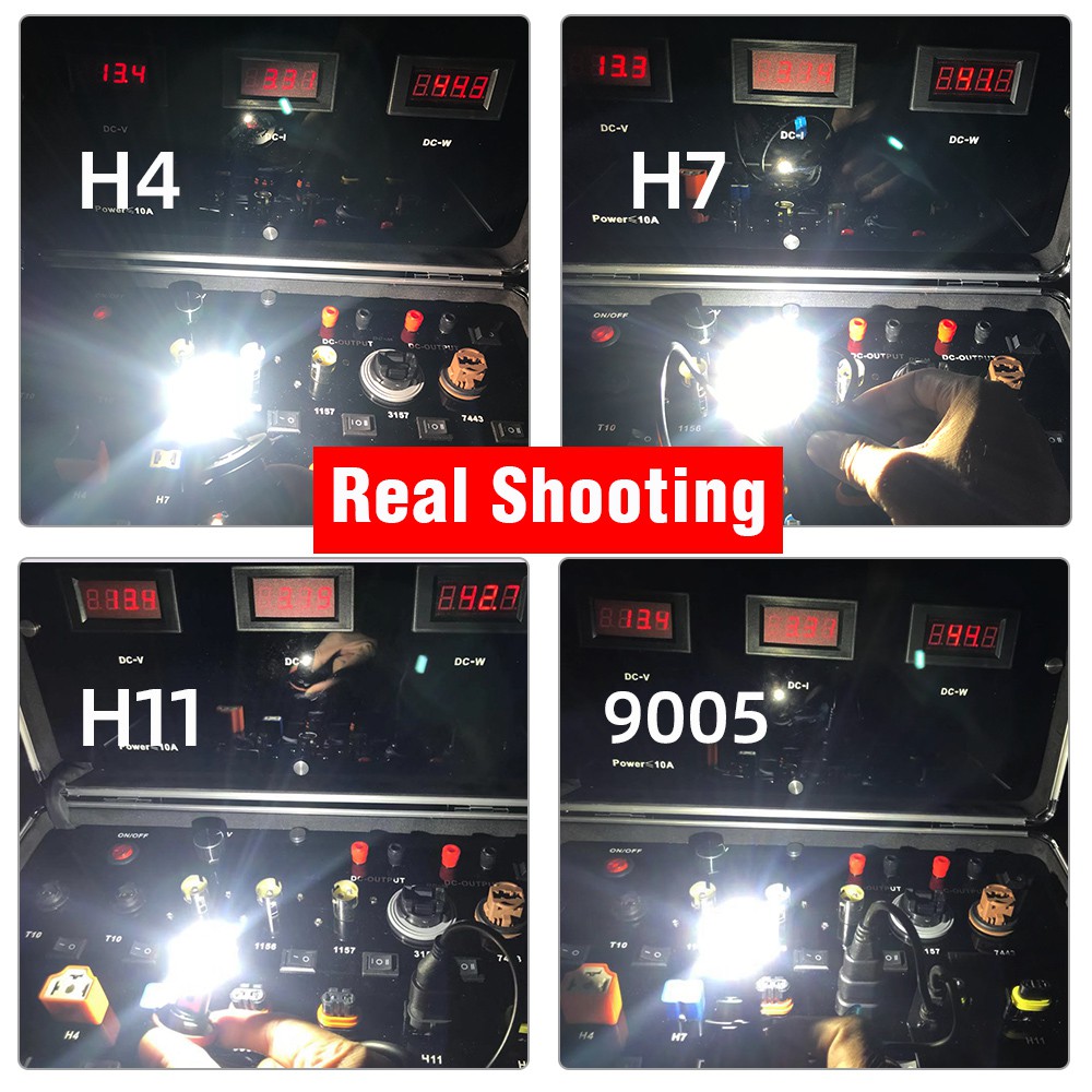 Set 2 đèn pha LED H4 9003 H7 H8 H9 H11 9005 9006 HB3/4 9012 HIR2 G-XP 90W 10000LM F3 cho xe ô tô