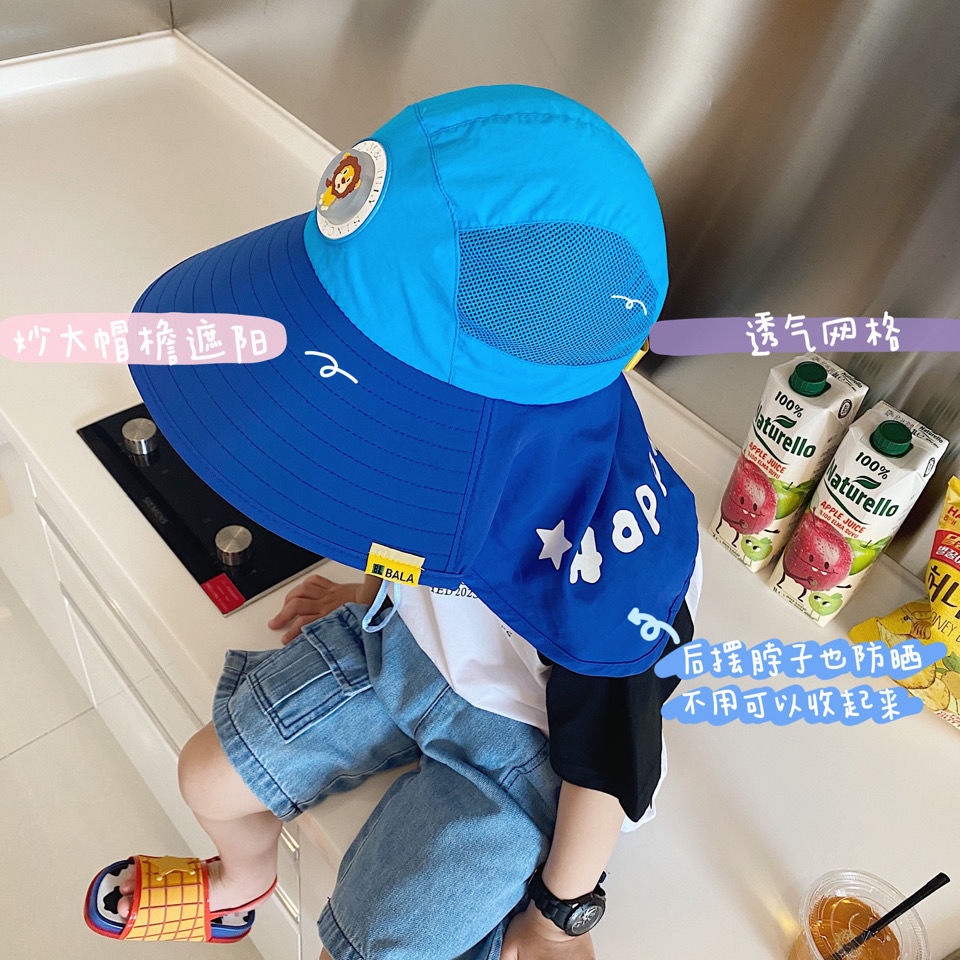 Mũ Vành Rộng Chống Tia UV Có Đèn Led Tiện Dụng Cho Bé