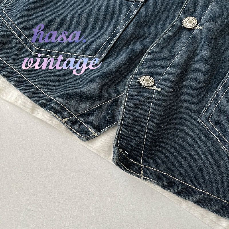 🌿 Áo khoác gile jean 2 túi 2 bên ulzzang 🔥