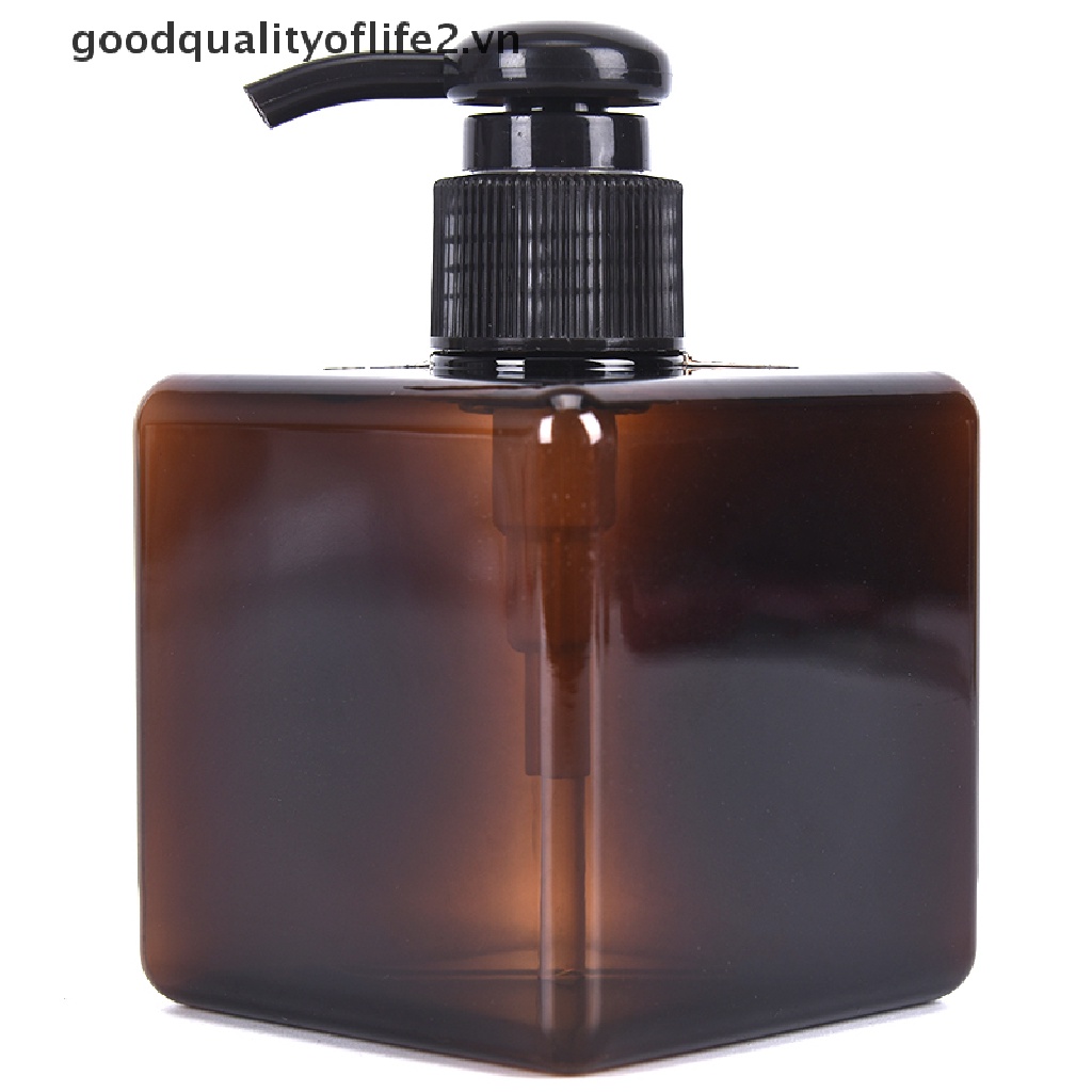 Bình Nhựa Rỗng Hình Vuông Đựng Dầu Gội Sữa Rửa Mặt goodqualityoflife & 250ml