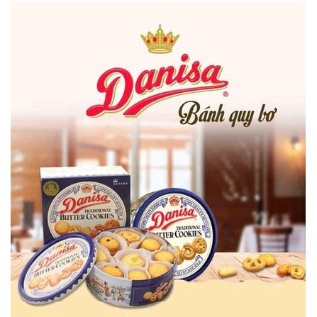 [TẶNG KÈM TÚI QUÀ] Bánh quy bơ Danisa Size lớn Hộp 681g (date mới)
