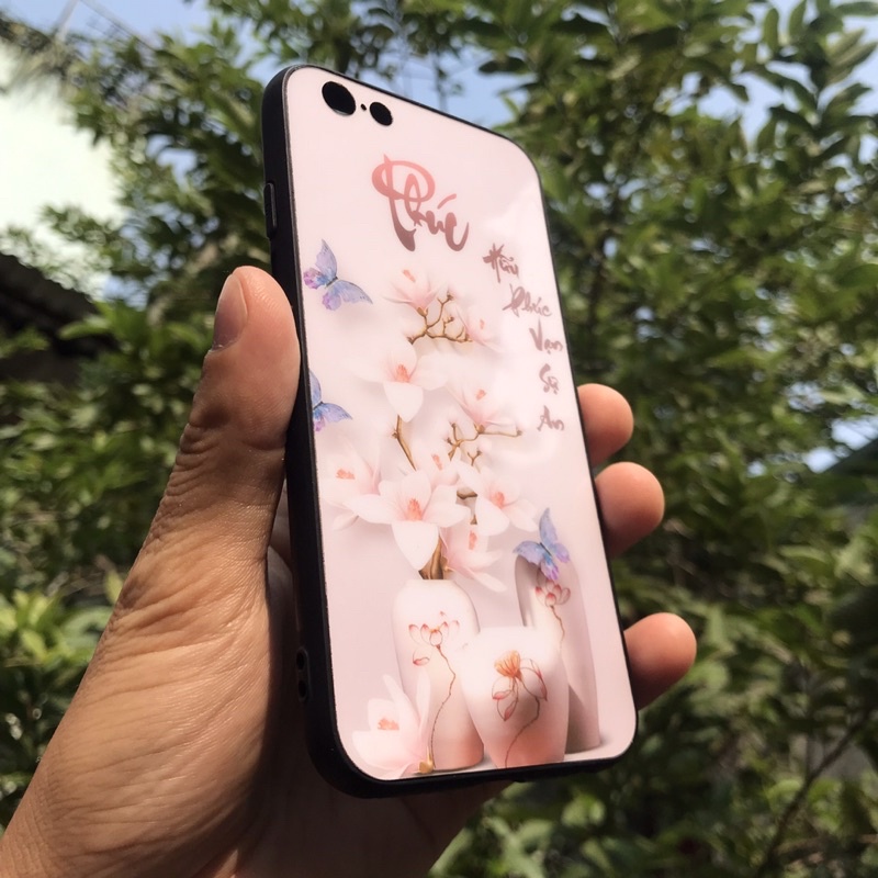 Ốp lưng iphone mặt kính bóng sang trọng - Ốp chữ Phúc - 6/6plus/6s/6splus/7/7plus/8/8plus/x/.....