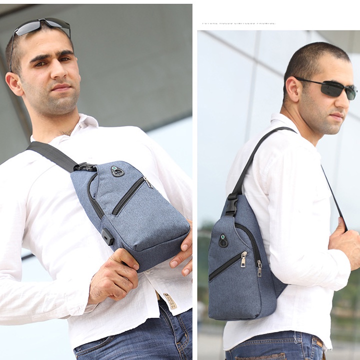 Túi Đéo Chéo Nam, túi đeo vai đựng ipad mini chất liệu vải bố cho nam nữ thời trang TX 9149