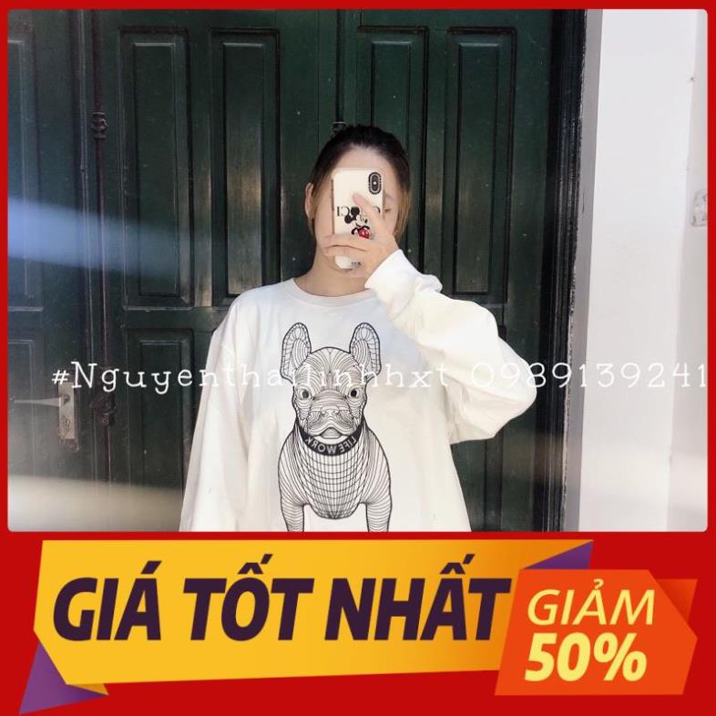 Sale Áo nỉ sweater Lifework tay dài cổ tròn thun da cá hàng đẹp