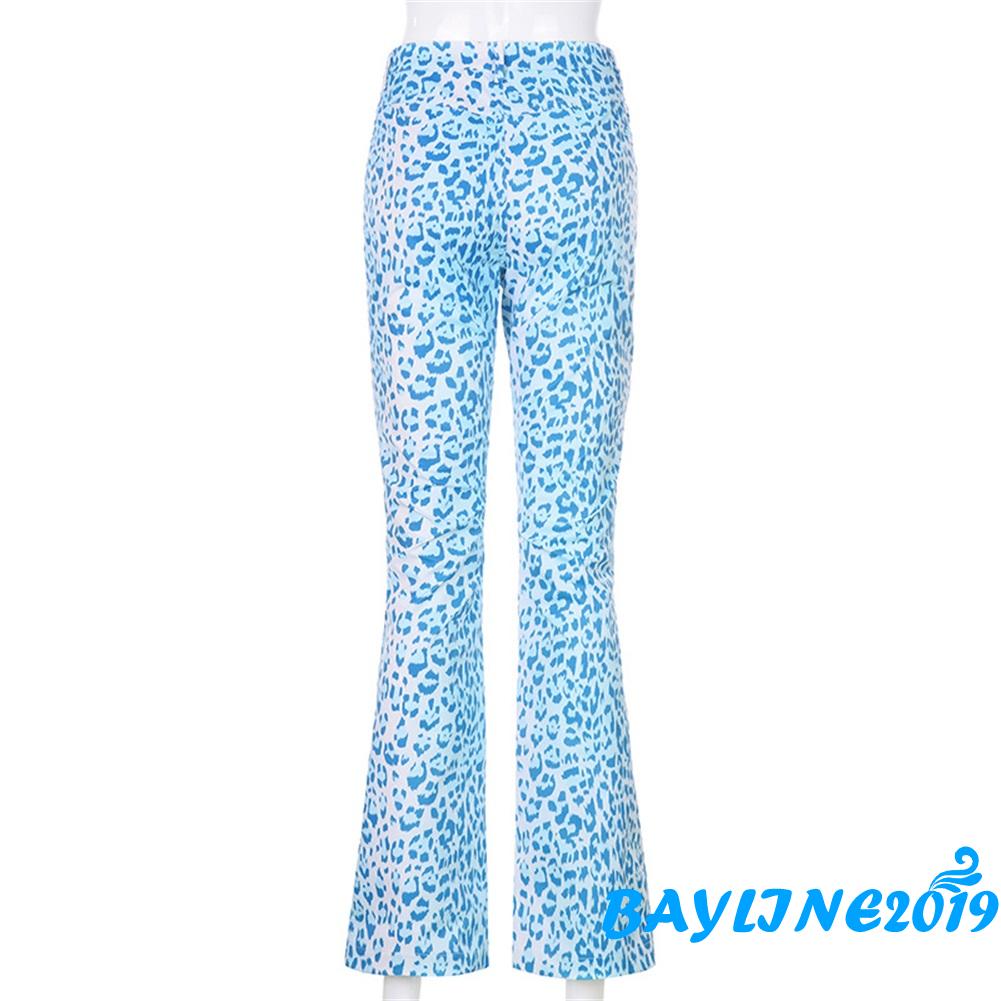 Quần dài ống rộng họa tiết da báo cá tính dành cho phái đẹp | BigBuy360 - bigbuy360.vn