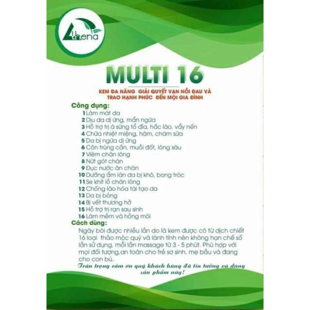 Kem đa năng multi 16 - ảnh sản phẩm 7