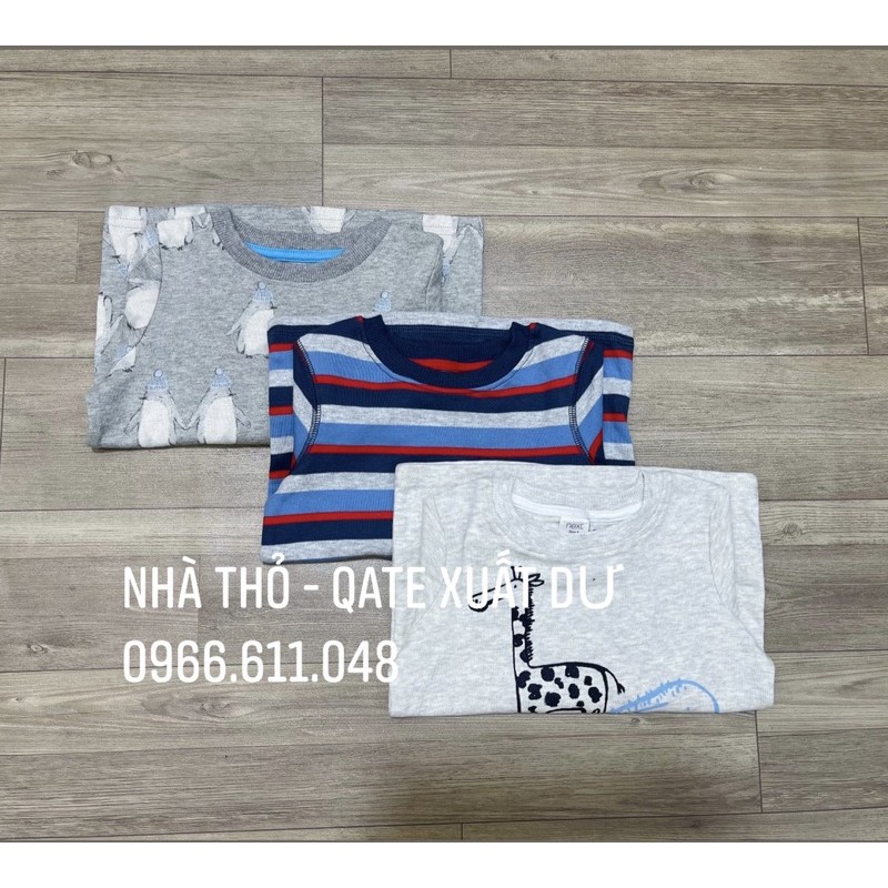 ÁO PHÔNG DÀI TAY XUẤT XỊN BÉ TRAI HÌNH HƯƠU CAO CỔ 9/12M 12/18M 4/5Y 5/6Y