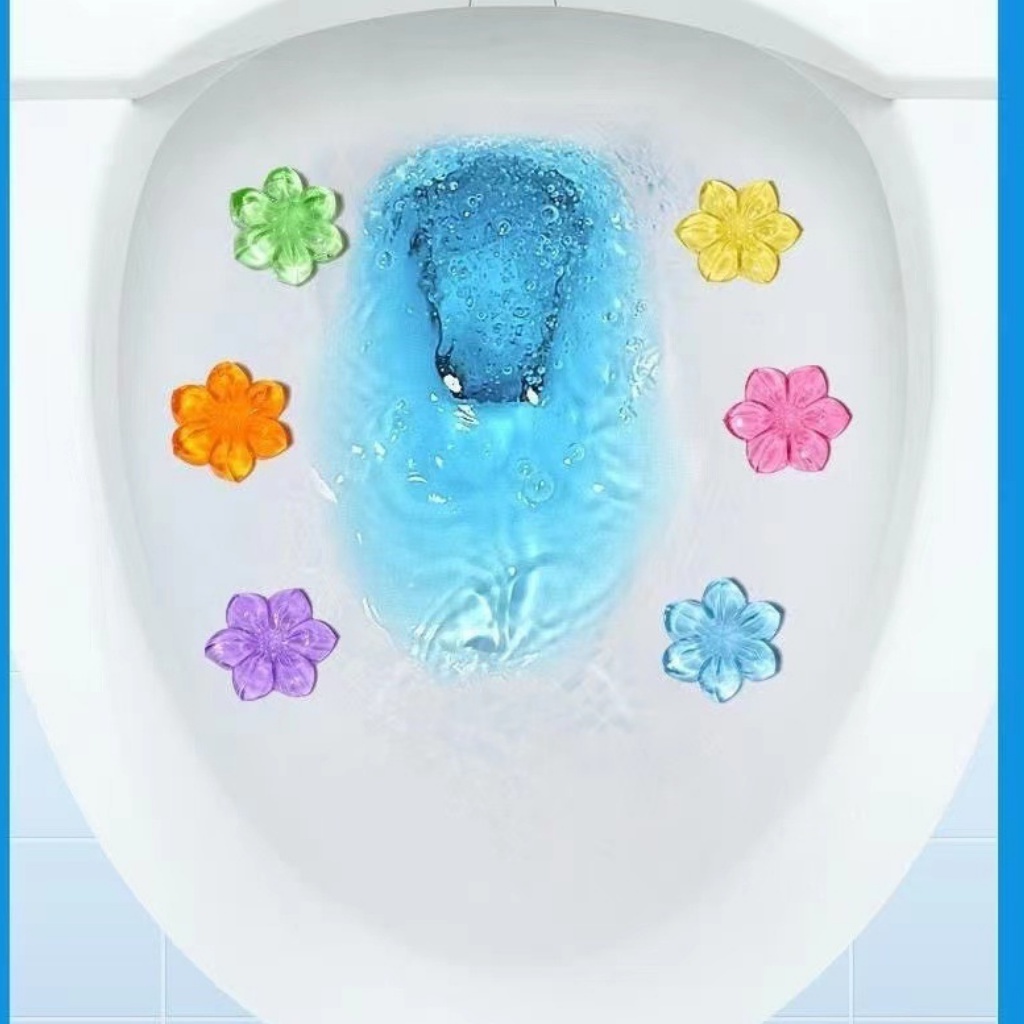 { Hot} Gel Thơm Dạng Thạch Hình Bông Hoa Khử Mùi Toilet/ Bồn Cầu Đồ Dùng Nhà Tắm