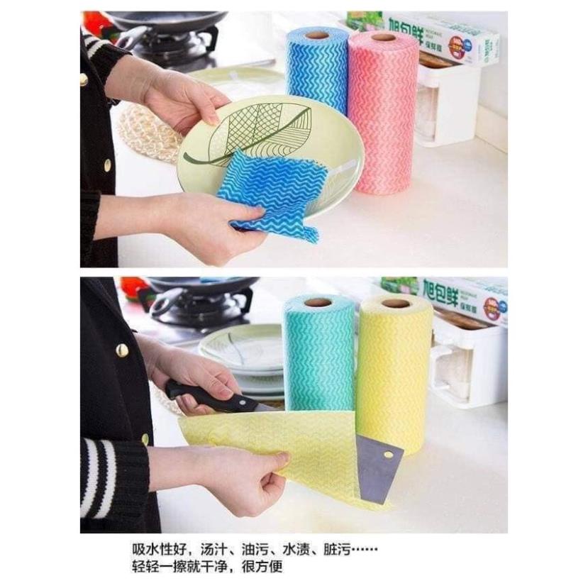 Cuộn Khăn Lau Đa Năng Homeeasy - 50 Miếng, Giấy Lau ( tuyển khách sỉ)