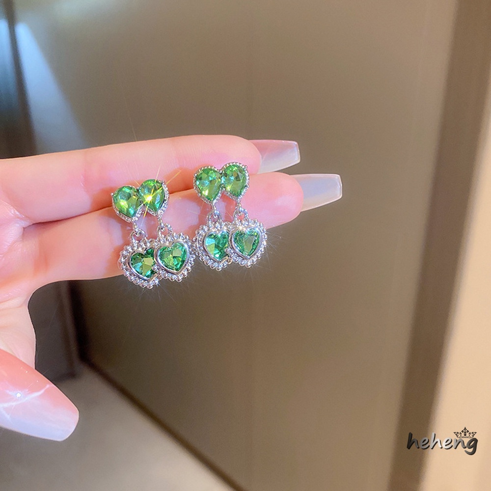 Khuyên Tai Hợp Kim Dáng Dài Đính Đá Phong Cách Vintage Thời Trang