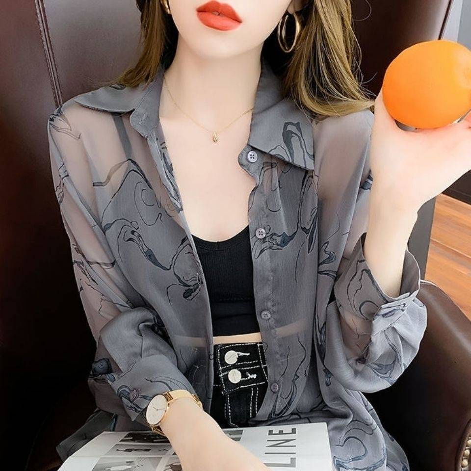 Áo Khoác Voan Mỏng Tay Dài Chống Nắng Thời Trang Mùa Hè Kiểu Mới