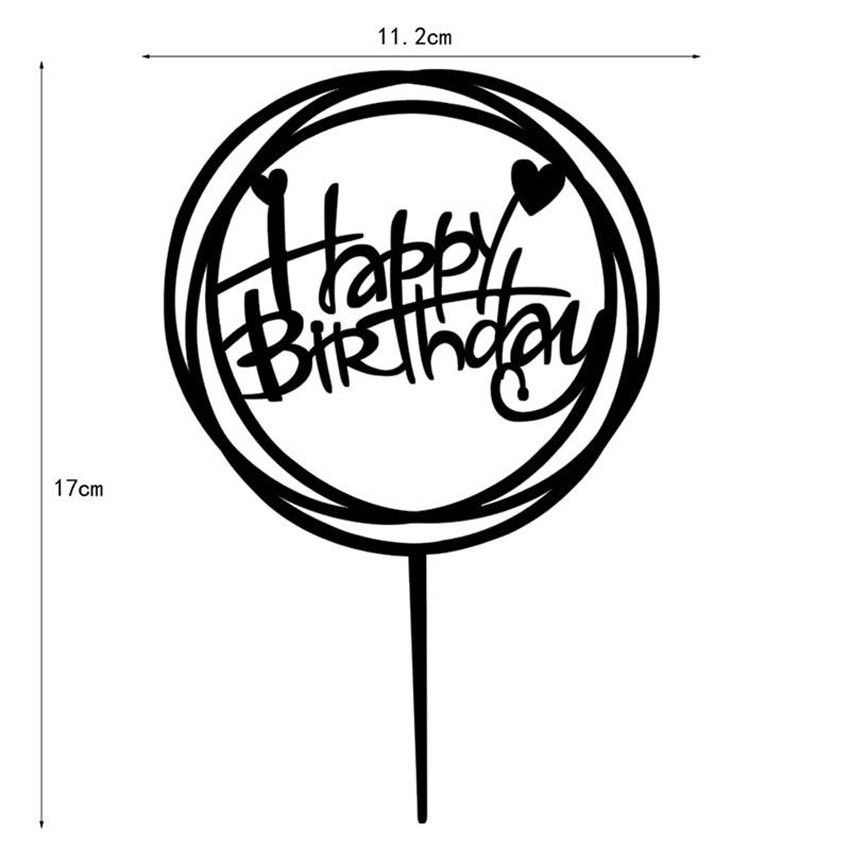 Phụ kiện trang trí bánh kem chữ Happy Birthday 9 kiểu xinh xắn