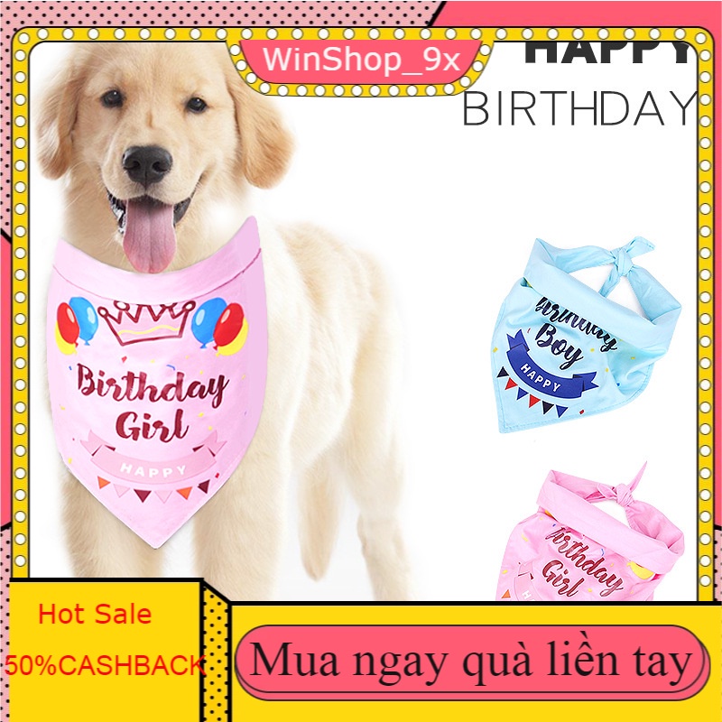 Khăn chúc mừng sinh nhật cho chó-Khăn quàng cho chó