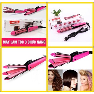 LƯỢC ĐIỆN NOVA 3IN1 Máy Uốn Duỗi Bấm 3in1 Nova 8890