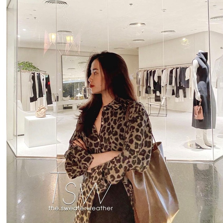 Áo Sơ Mi Trơn Và Da Beo Dáng Dài PEONYB Nữ [FREESHIP] 🌸 Thun túi ngực công sở, phông kiểu basic loang màu Ulzzang HOT 🌸 | BigBuy360 - bigbuy360.vn