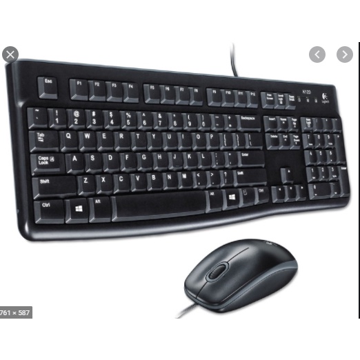 [HÀNG CHÍNH HÃNG] Combo chuột quang LOGITECH B100 USB + Bàn phím Logitech K120