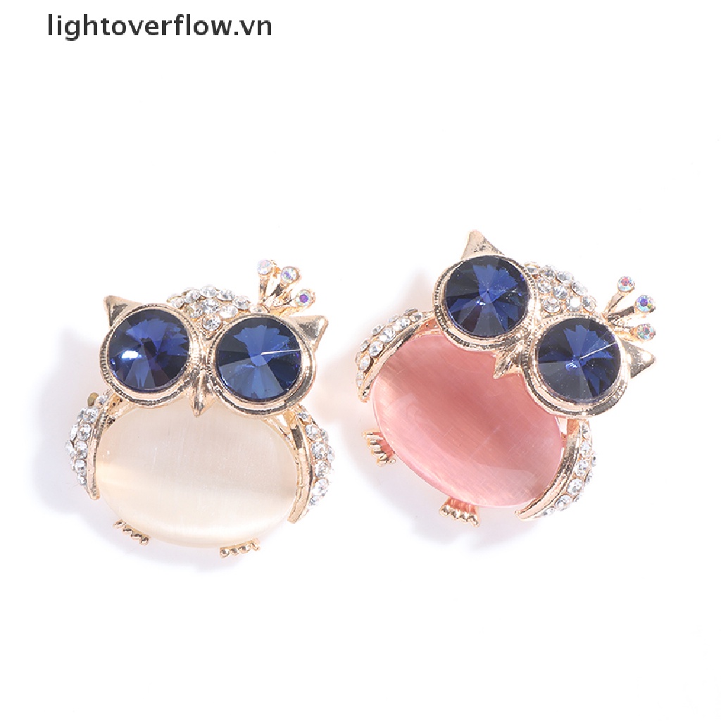 1 Huy Hiệu Cài Áo Hình Cú Mắt Xanh Dễ Thương