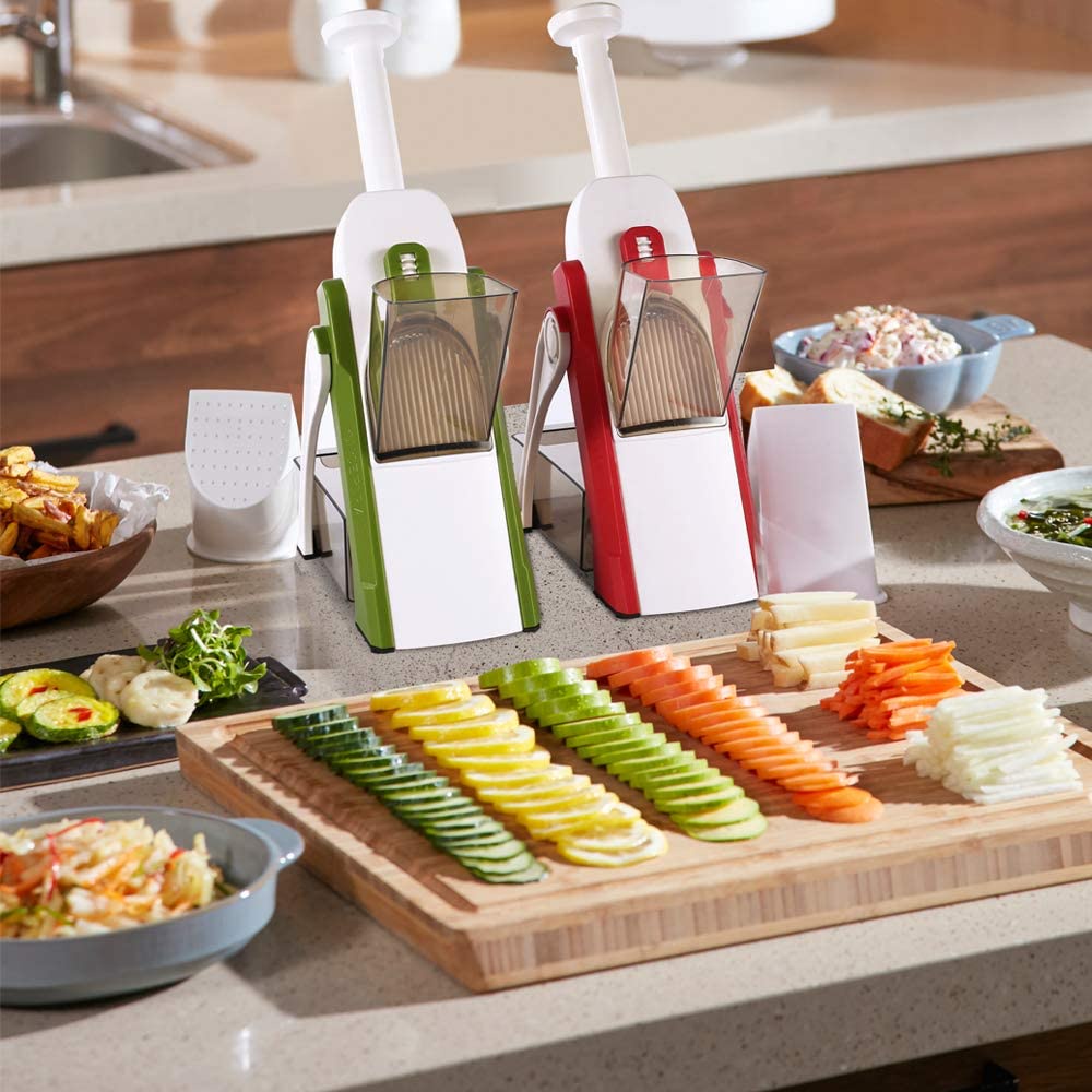 Dụng cụ bào, thái lát rau củ quả đa năng từ nhựa ABS và thép chống gỉ dễ dàng vệ sinh