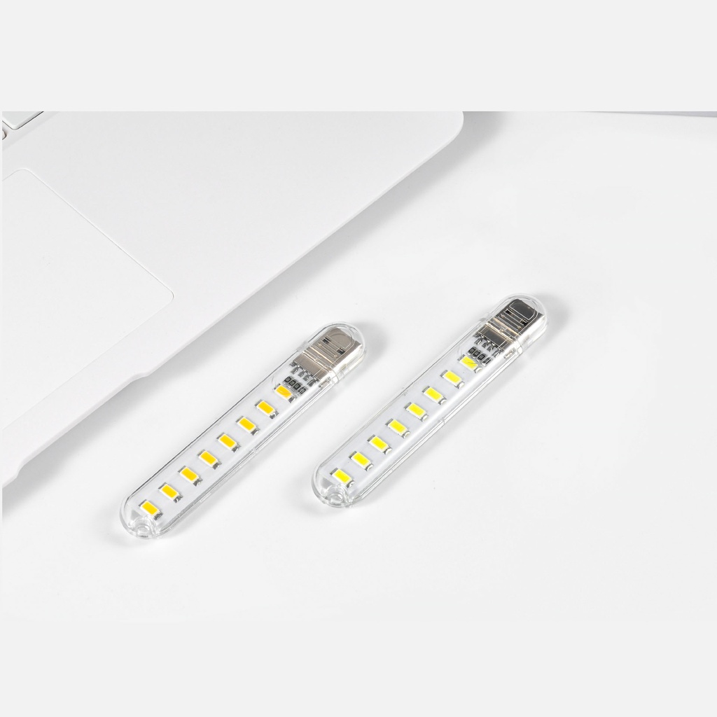 Đèn trợ sáng 8 bóng Led siêu sáng sử dụng cổng sạc USB , thích hợp ban đêm cắm trại phượt.4H