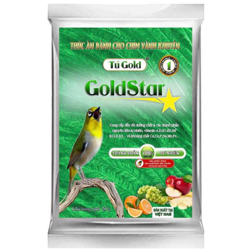 Cám chim Gold Star đỗ xanh số 1 - Dưỡng 100 gram