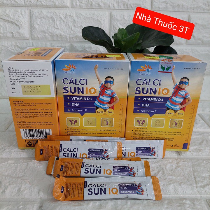 [Canxi Tảo Biển]CALCI - SUN IQ, cung cấp D3, Canxi, DHA cho bé, dạng Thạch ăn ngon.