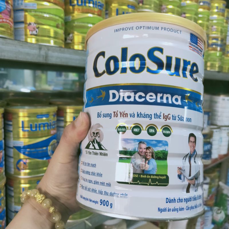 Sữa bột calosure dành cho người tiểu đường bổ sung tổ yến và kháng thể IgG từ sữa non