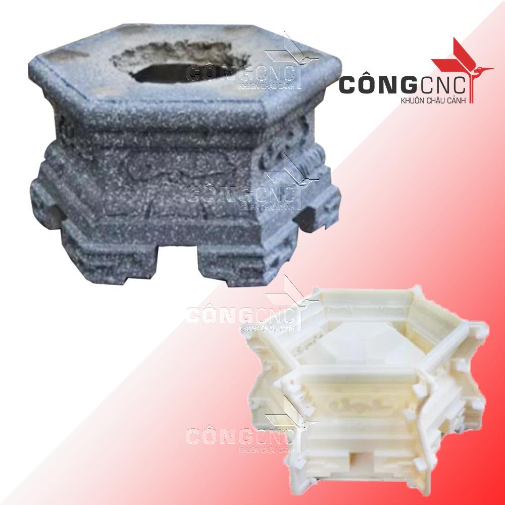 Khuôn Chân Đôn Xi Măng, Khuôn Chân đôn lục giác chum 55, lục giác  58 - 60- 65