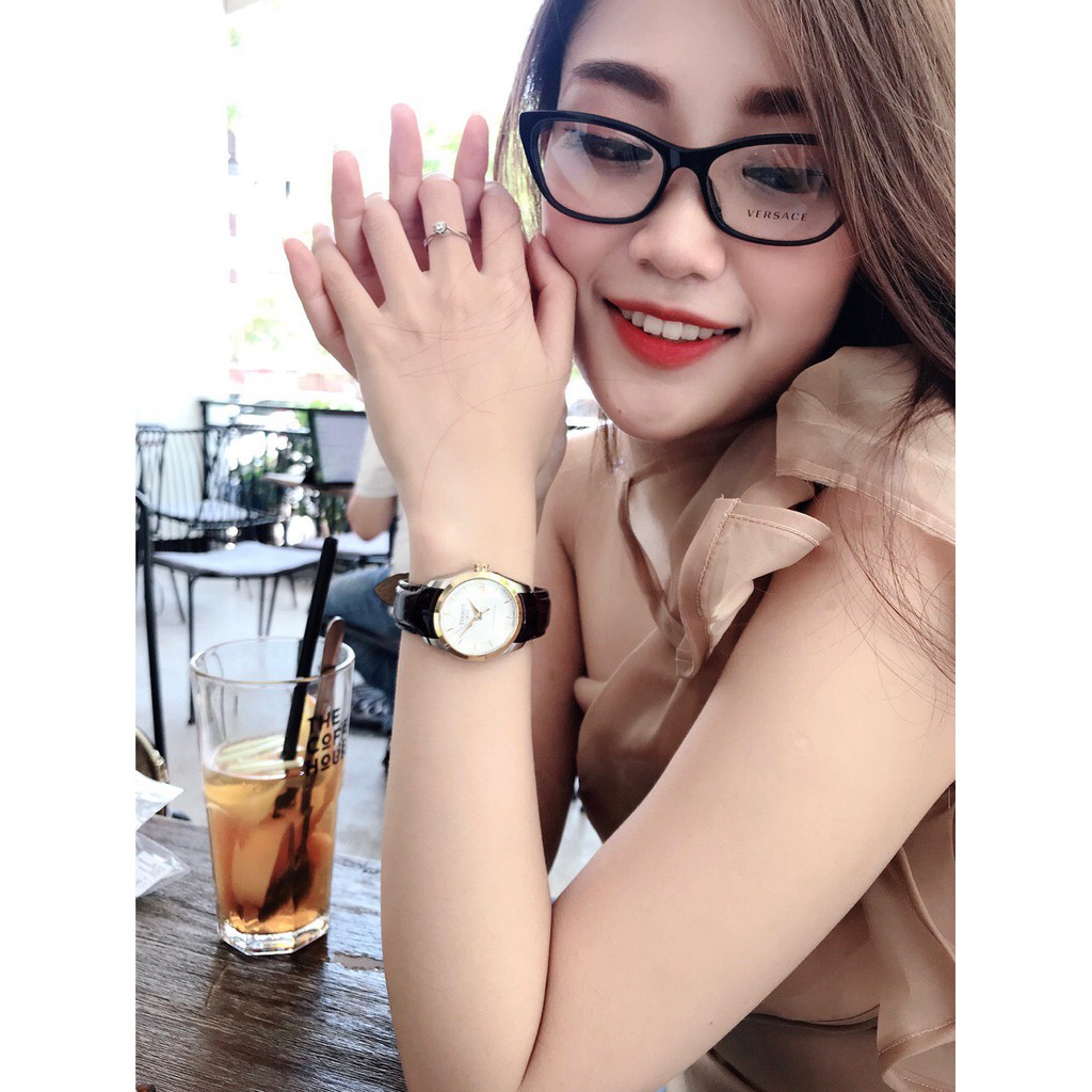 Đồng hồ Nữ chính hãng Tissot 1853 Powermatic T035.207.26.031.00 Size 32,Viền vàng,Mặt trắng,Lịch-Máy cơ-Dây da cao cấp