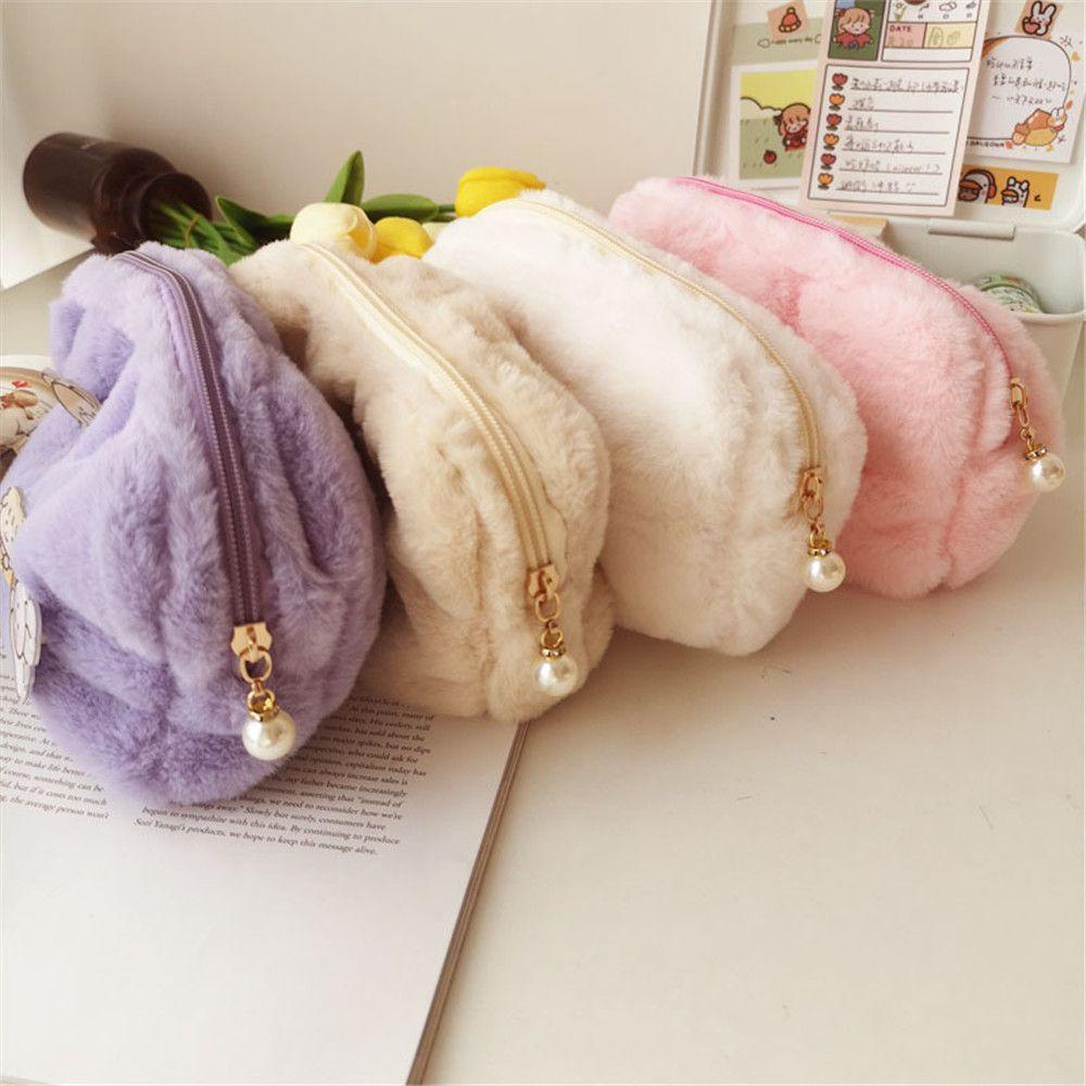 Túi Đựng Bút / Mỹ Phẩm Phủ Lông Xinh Xắn MIHAN1 Ốp