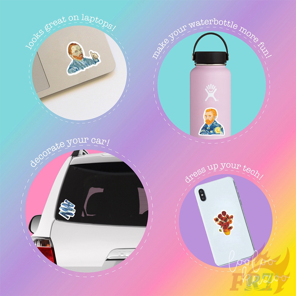❉ Vincent Willem van Gogh - Series 02 Stickers ❉ 50Pcs/Set DIY Fashion Decals Doodle Stickers