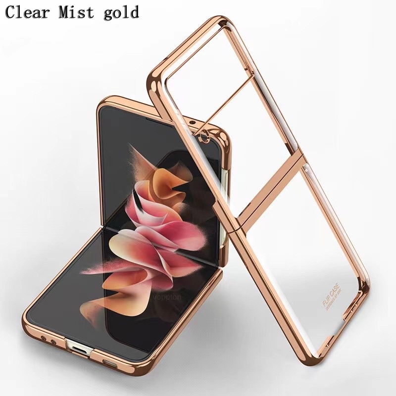 Ốp Điện Thoại Cứng Trong Suốt Mạ Điện Sang Trọng Cho Samsung Galaxy Z Flip 4 5G Galaxy Z Flip 3